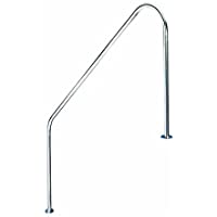 YMBERSA Pasamanos baranda de Bajada Piscina FX L. 1219mm. Acero Inoxidable AISI 316. Dos Puntos de Apoyo Dos escalones…